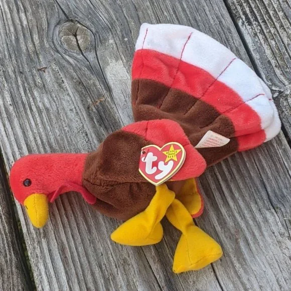 Ty Turkey Beanie Baby "Gobbles" Retired - Picture 5 of 8